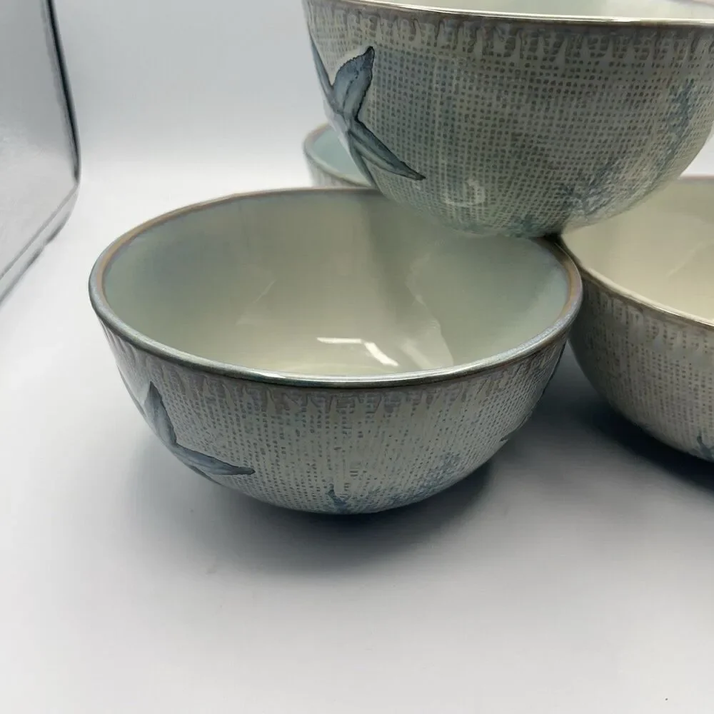 Cracker Barrel Sand Dollar Bowls Susan Winget - Set Of 4